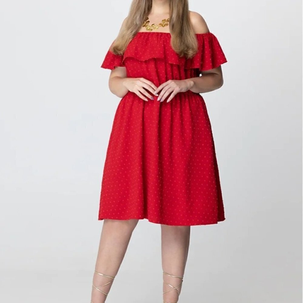 Ruffle Off the Shoulder Dress | 89th + Madison | 3X